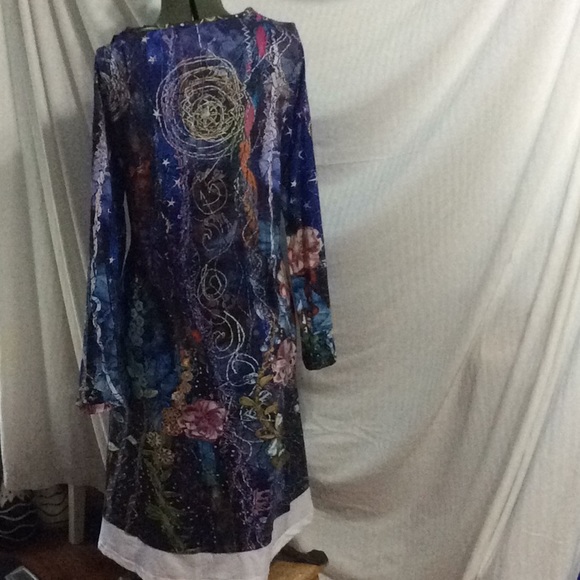 Long sleeve cotton blend dress. XL.  A50 - Picture 6 of 10